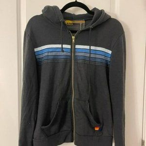 Aviator Nation - 5 Stripe Hoodie - Navy - Size S